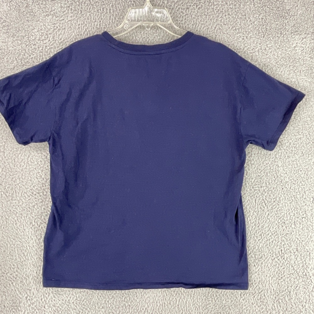 Disney BoxLunch Stitch Ohana T-Shirt Women Large Navy Blue Excellent Embroidered - Picture 4 of 6